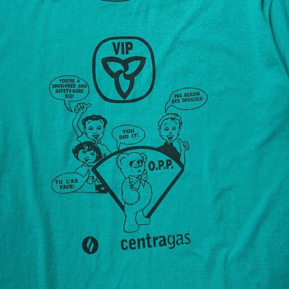 90s Vintage Drug Free Kid T-shirt Cartoon Comic Safety PSA Single Stitch Canada. - Picture 4 of 6